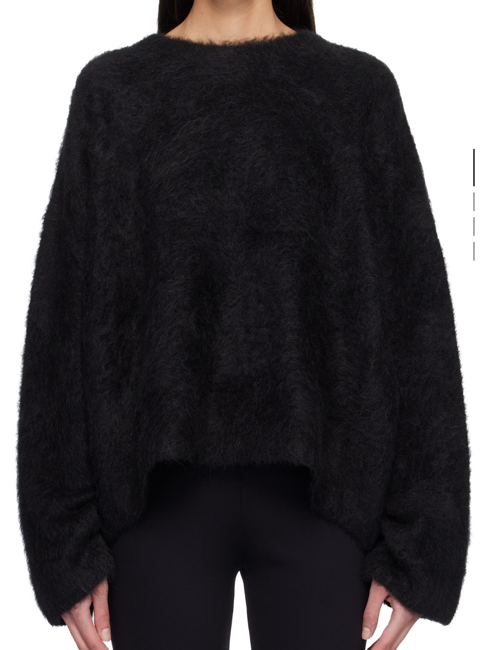 Toteme Black Boxy Alpaca Knit XS/S